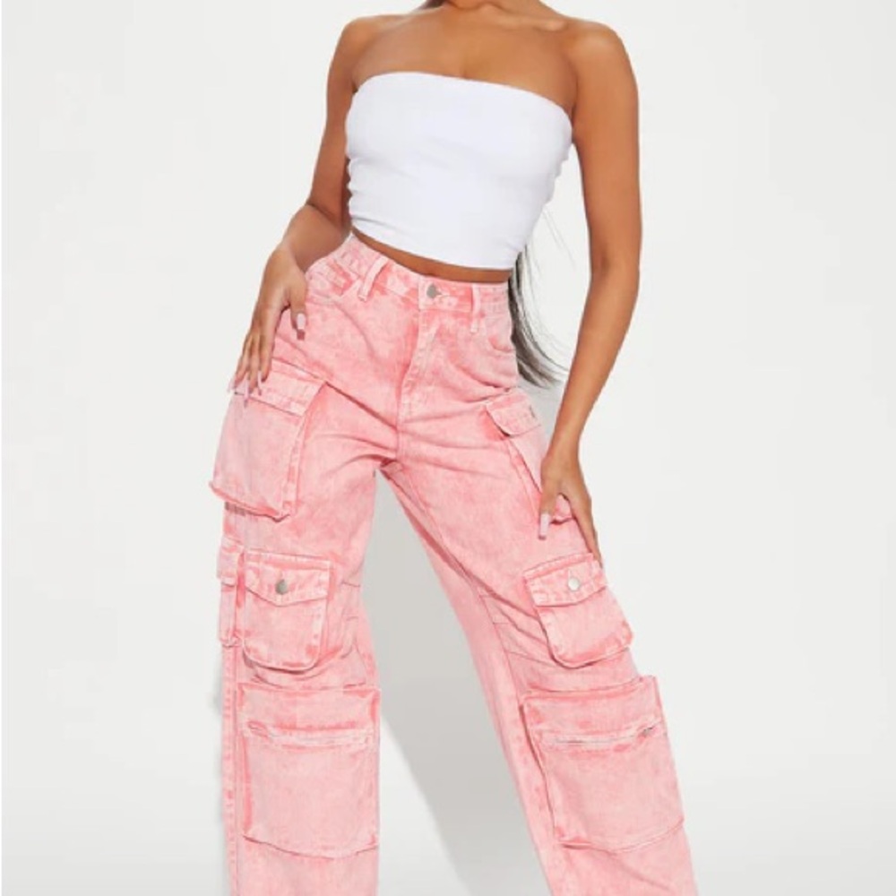 Pink Cargo Pants